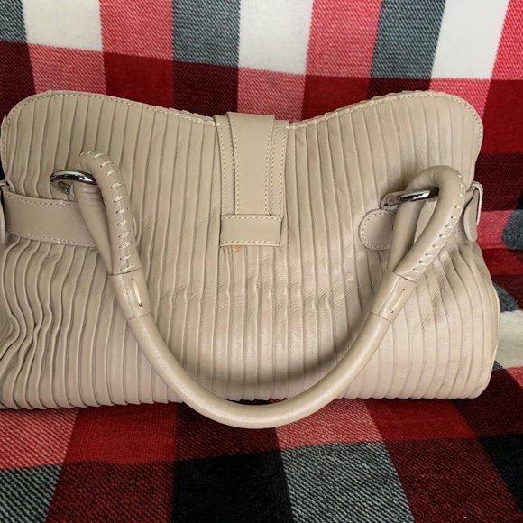 Giorgio Armani Pleated Leather Handbag - Picture 4 of 16